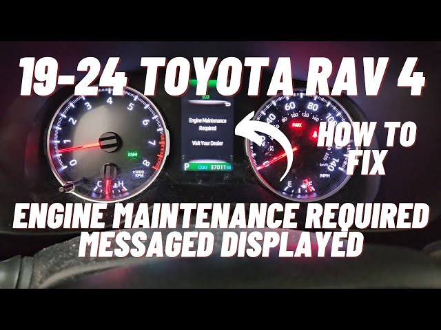 Toyota engine maintenance required