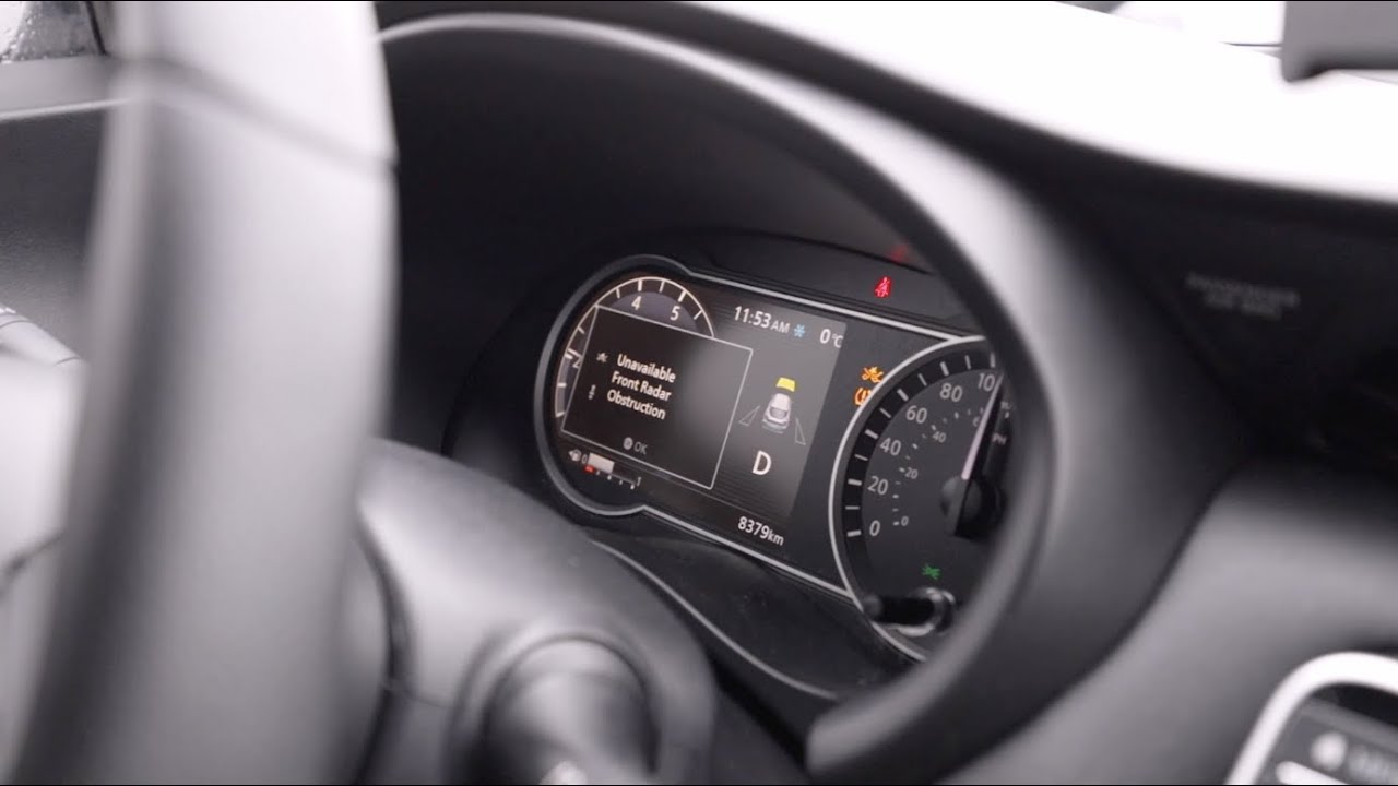 nissan unavailable front radar obstruction