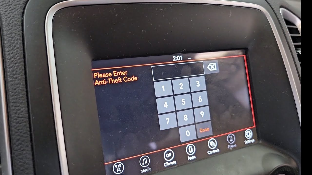 dodge anti theft code