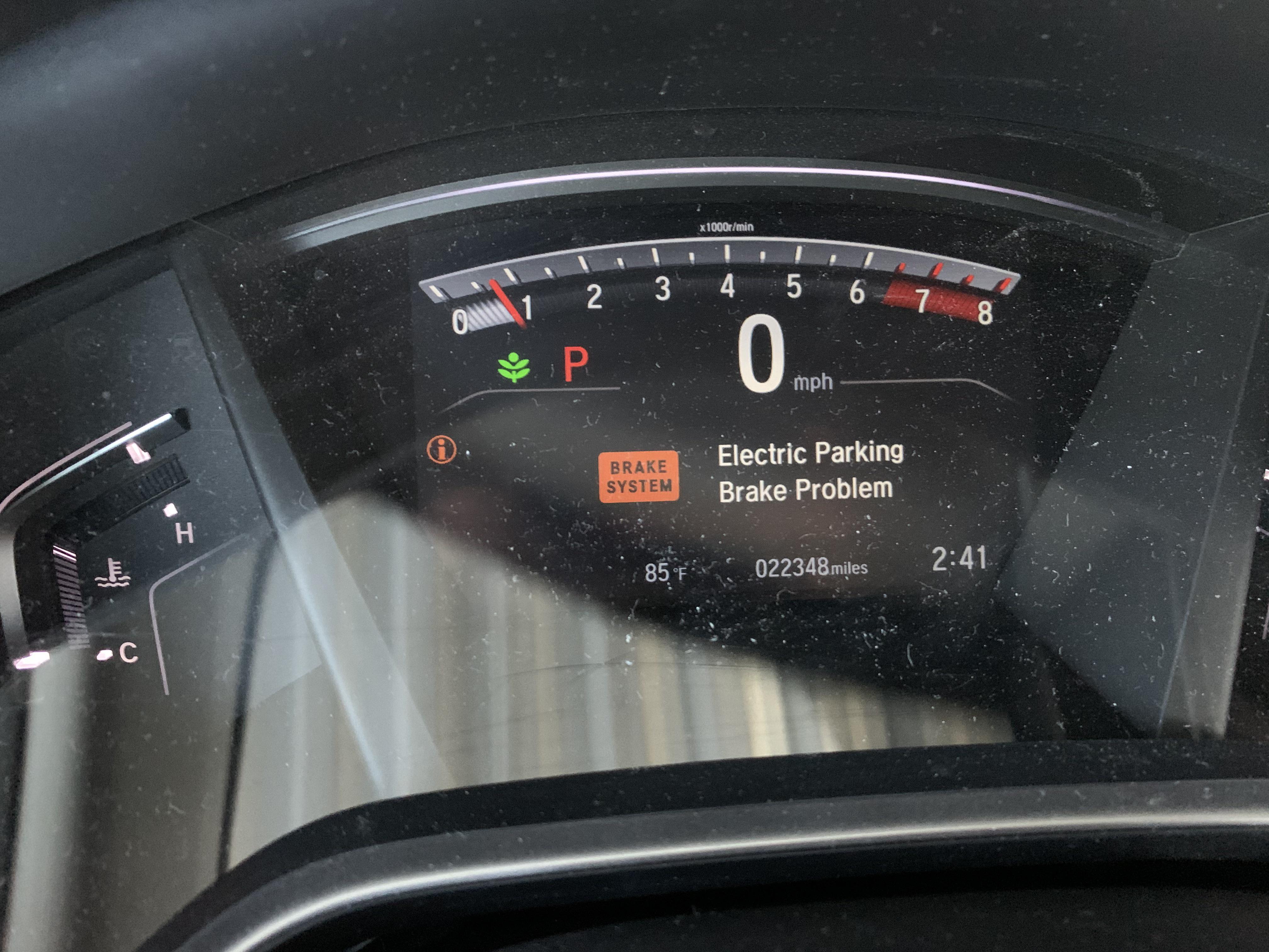honda crv parking brake stuck