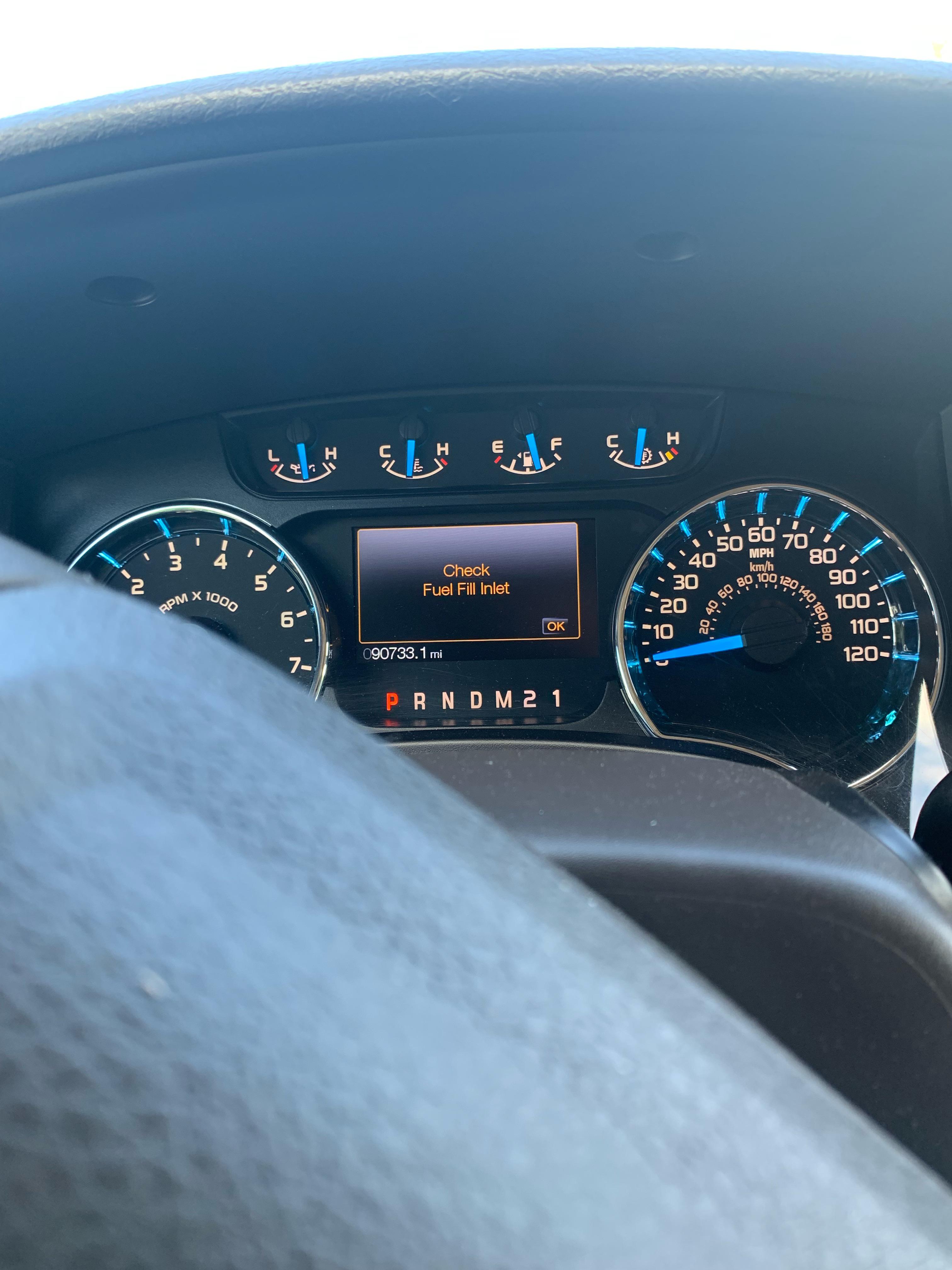 ford explorer check fuel fill inlet