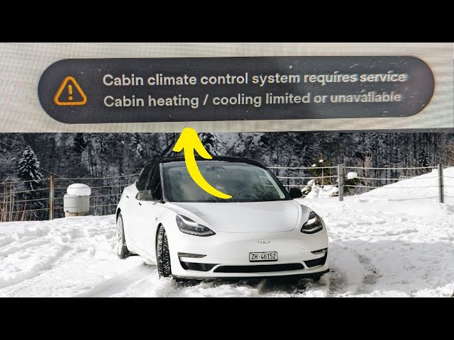 tesla cabin climate control system requires service