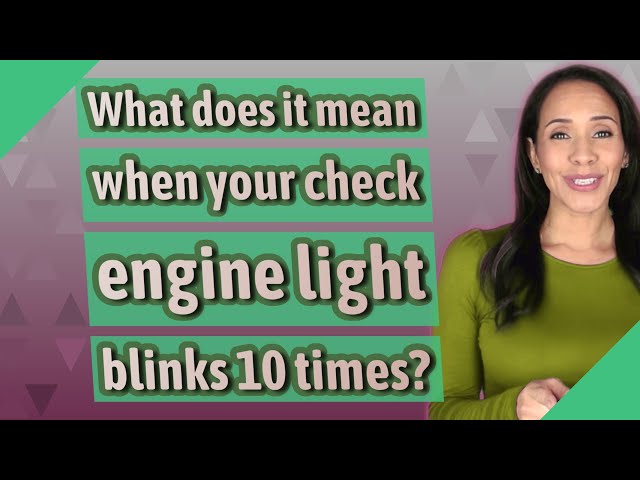 dodge check engine light flashes 10 times