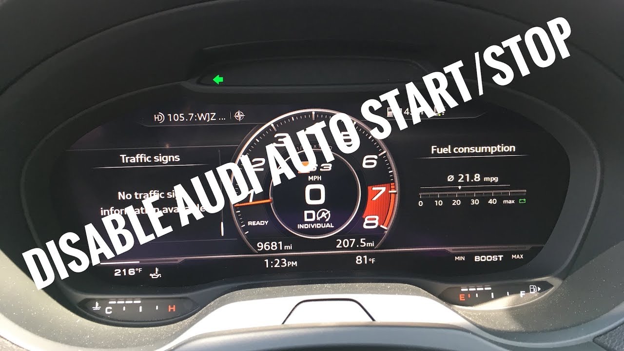 how to permanently turn off audi auto start stop