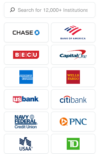 bank accounts to select
