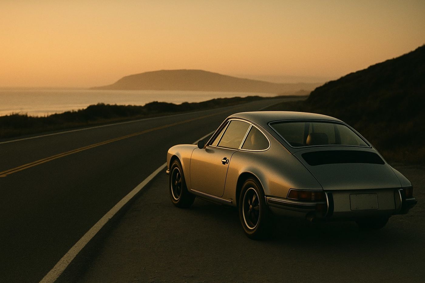 Homepage Hero — Coastal Highway at Dusk