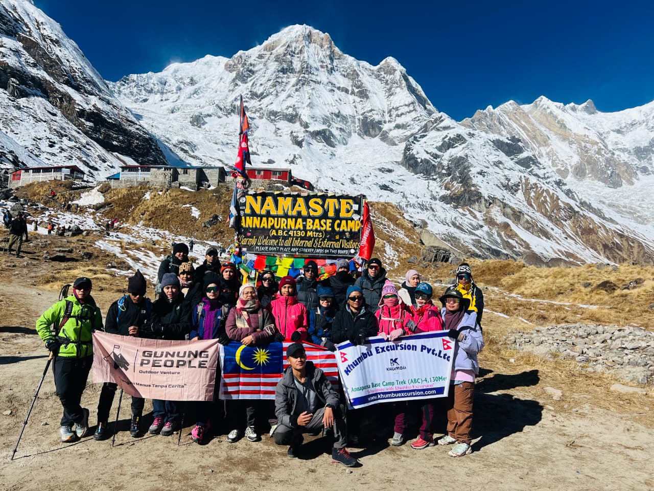 Annapurna Base Camp team Malaysia