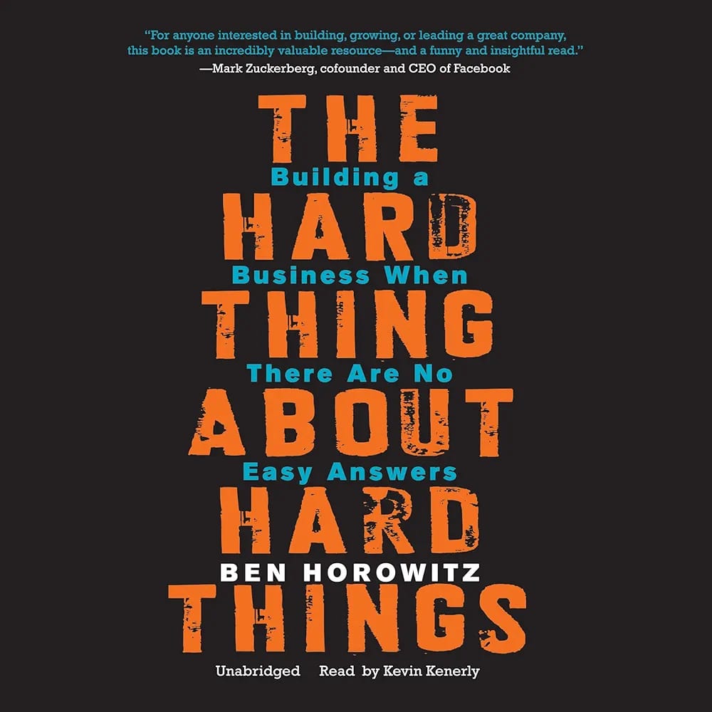 The Hard Thing About Hard Things book cover