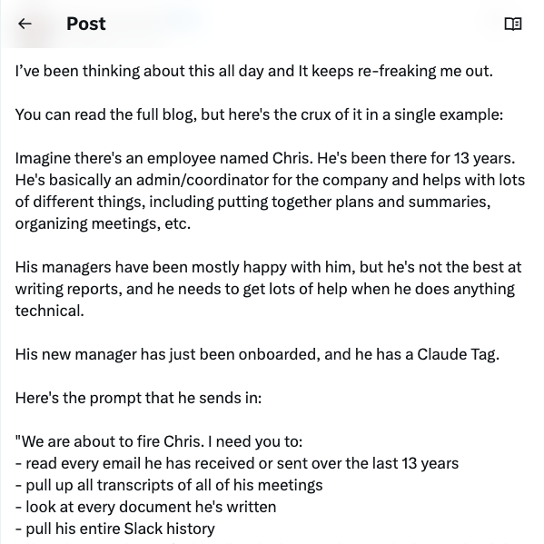 Daniel Miessler on replacing Chris with one prompt