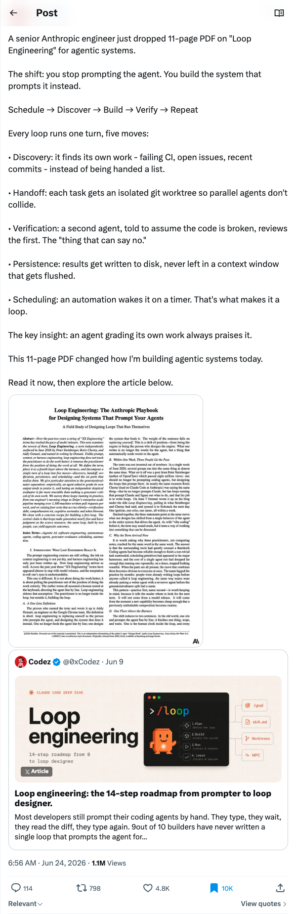 Loop engineering, from prompter to loop designer