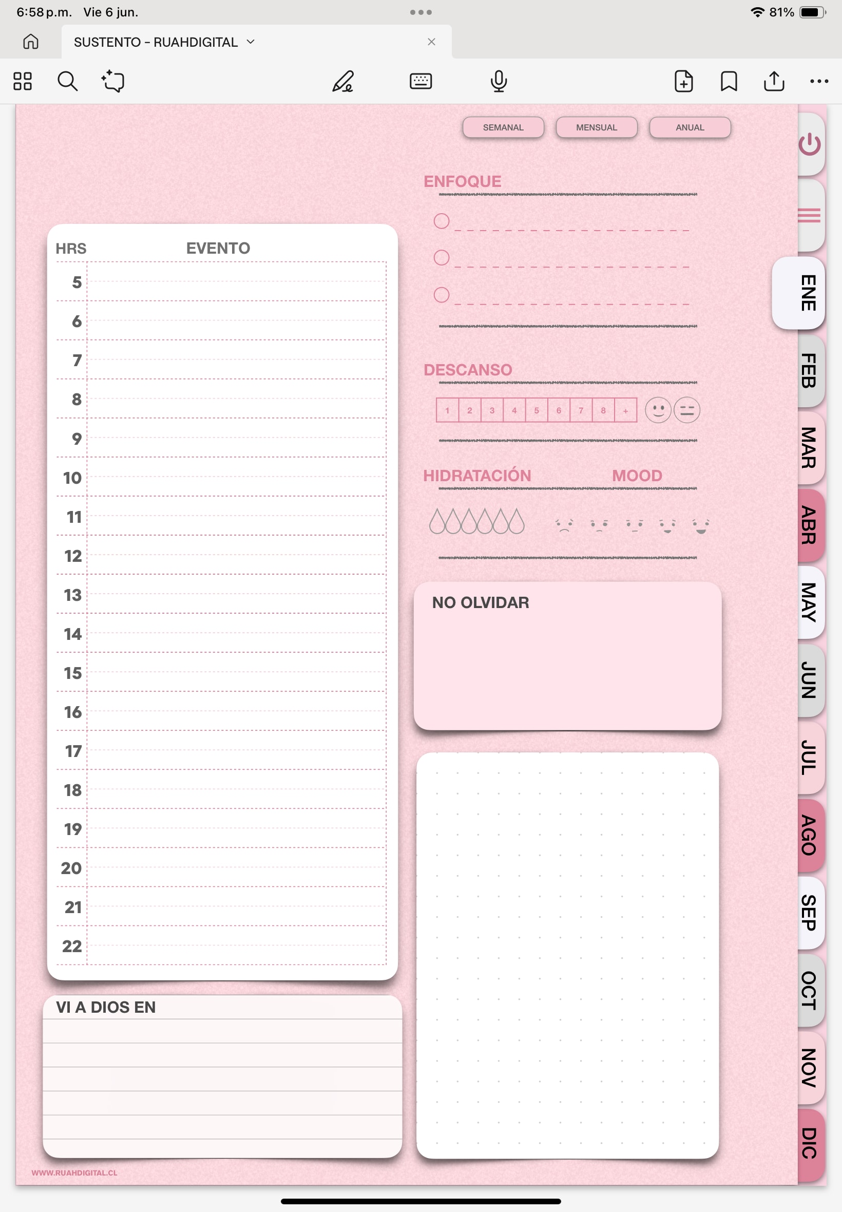 sustento | la agenda digital goodnotes cristiana completa sin fecha 2025 2027 — ruah digital