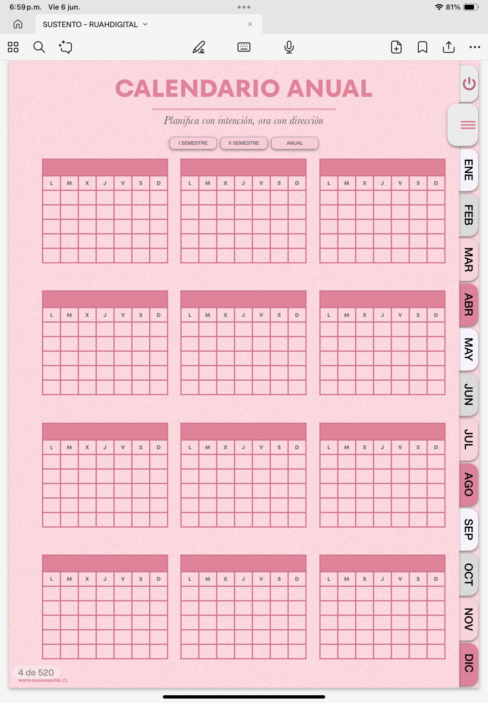 sustento | la agenda digital goodnotes cristiana completa sin fecha 2025 2027 — ruah digital