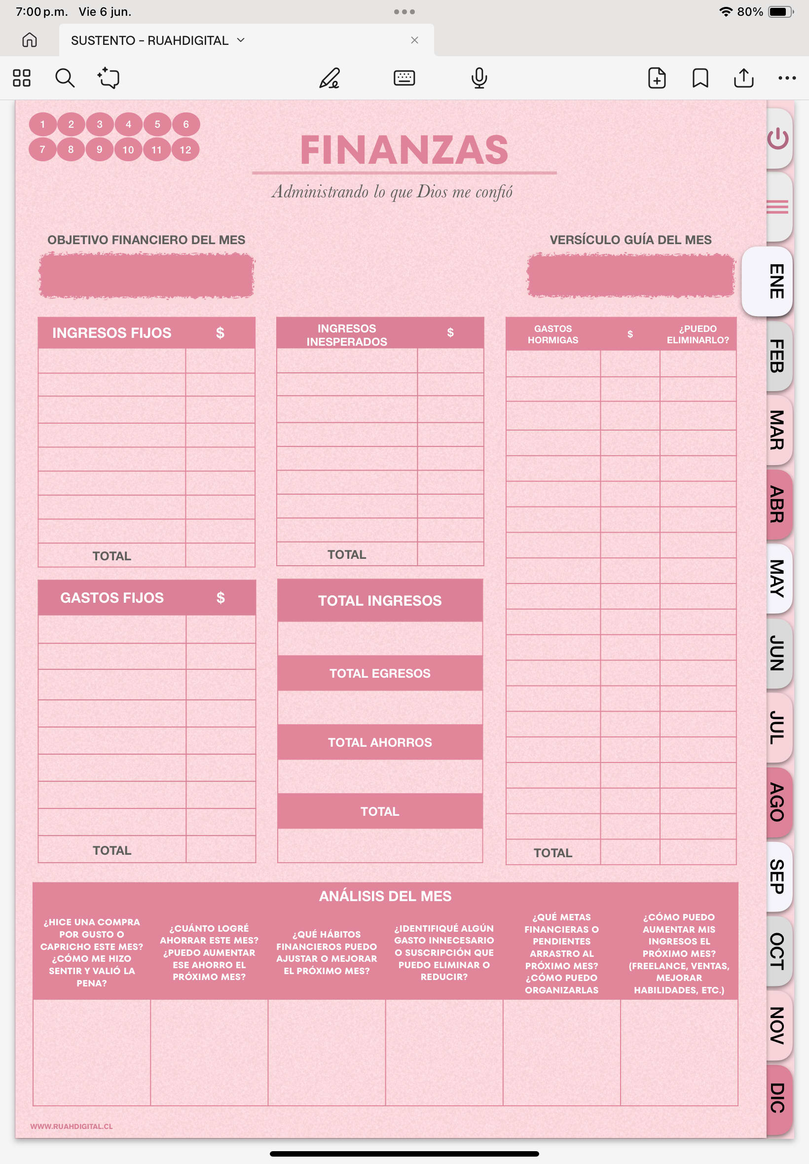 sustento | la agenda digital goodnotes cristiana completa sin fecha 2025 2027 — ruah digital