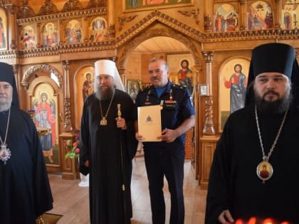 В рамках праздничного визита, глава Астраханской митрополии посетил храм Архистратига Божия Михаила в Главном летно-испытательном центре им. Чкалова Министерства Обороны РФ