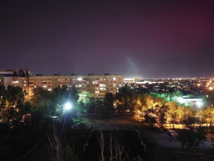 Над Астраханью наблюдается северное сияние