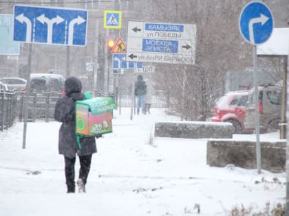 Снега и "красный" ветер надвигаются на Астрахань 