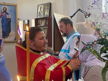 Пасхальный крестный ход в селе Чаган