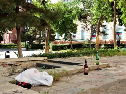 В центре Астрахани обнаружен островок маргинальности