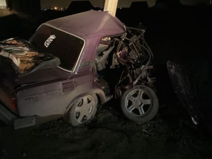 В Приволжском районе автомобиль на скорости влетел в столб