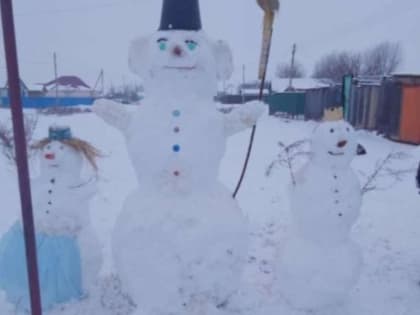 Устроили конкурс снеговиков