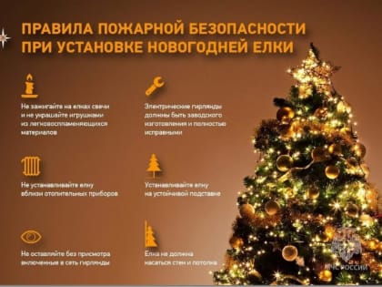 Правила пожарной безопасности при установке новогодней елки