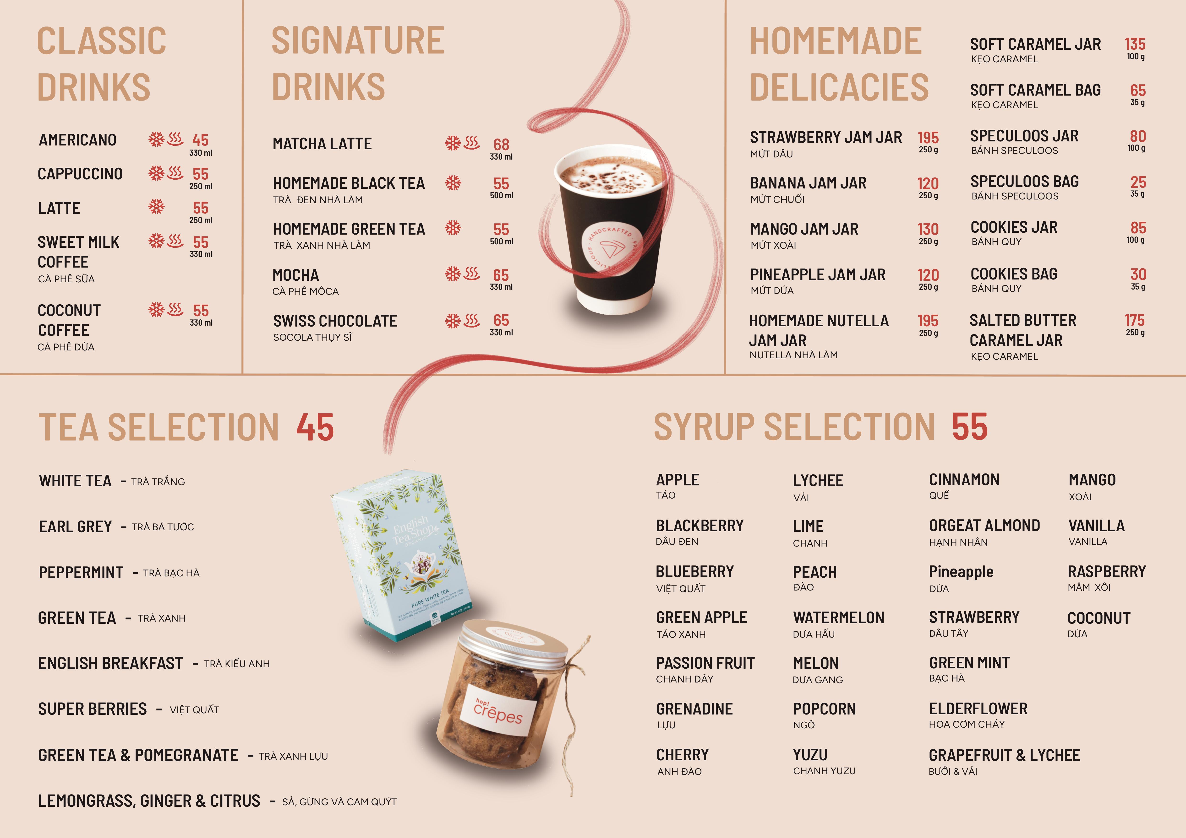 Menu HOP! Crêpes - Desktop