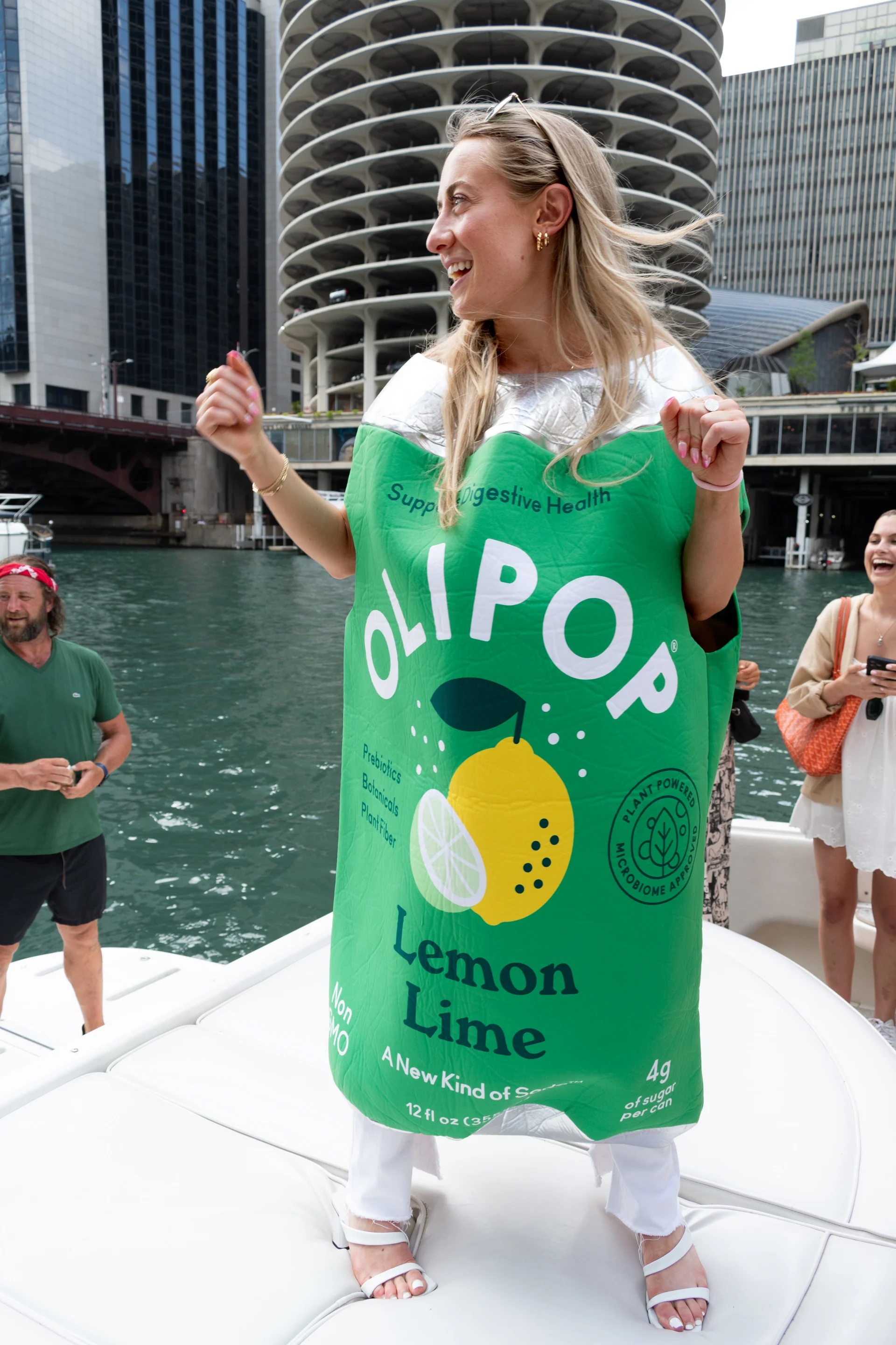 Corporate yacht charter on Lake Michigan with Chicago skyline