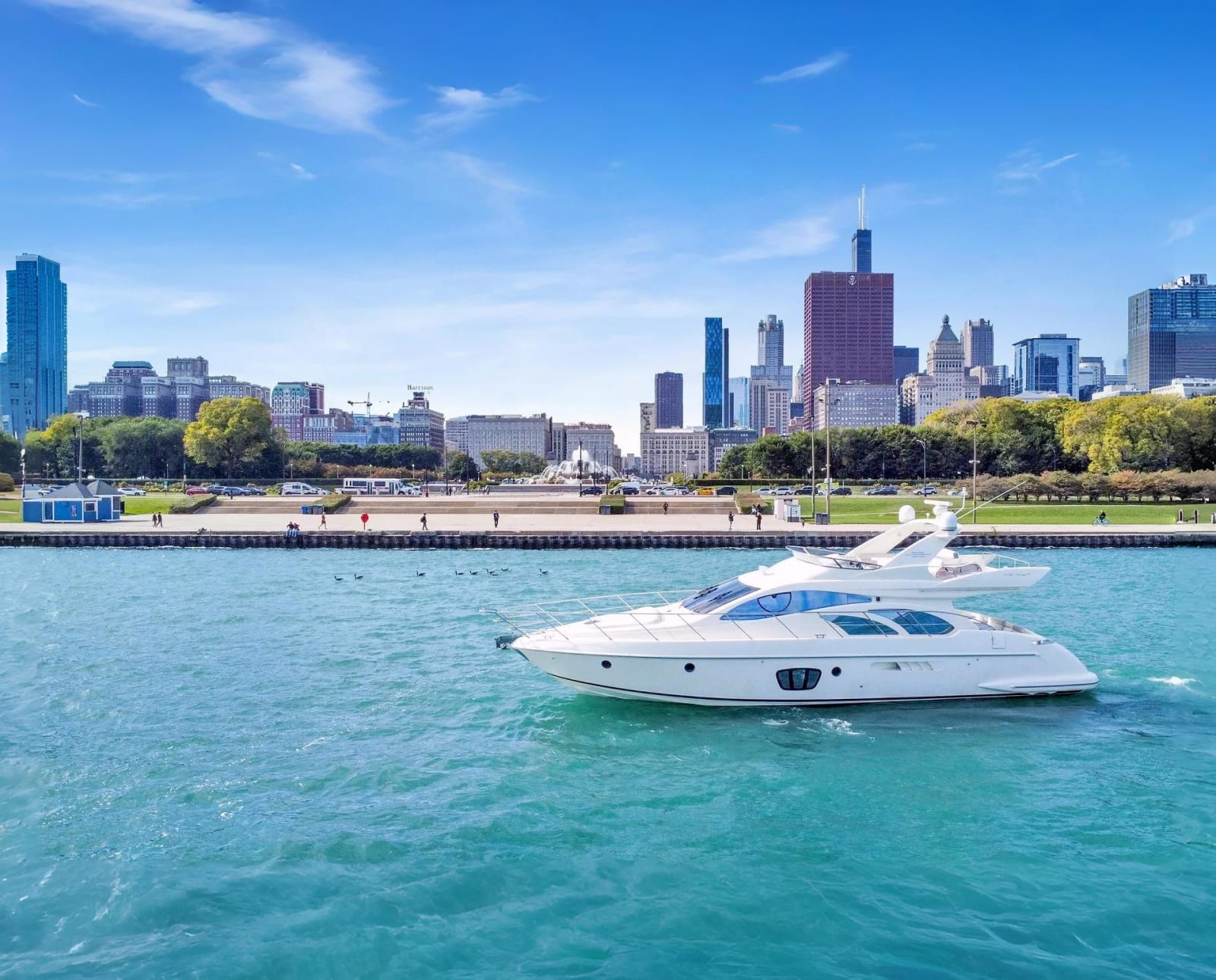View of Chicago boat rental in Chicago Playpen - Knot My Boat Charters
