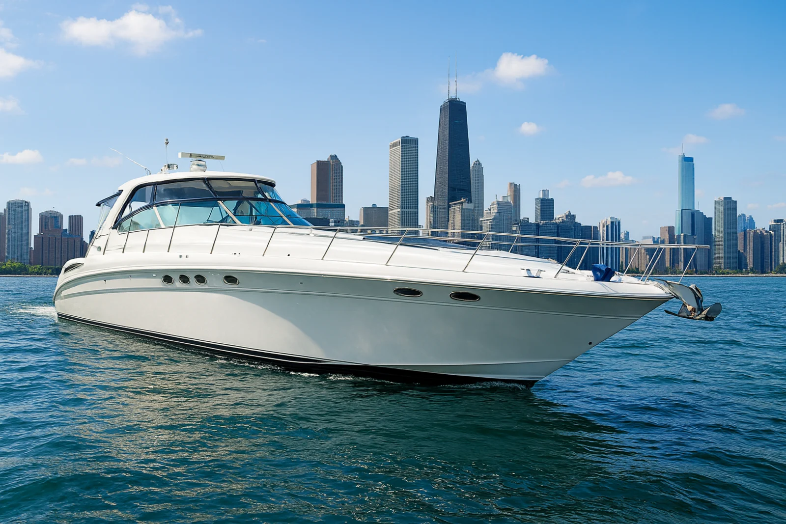 rent a 56ft Sea Ray Sundancer Yacht for a luxury boat rental in chicago