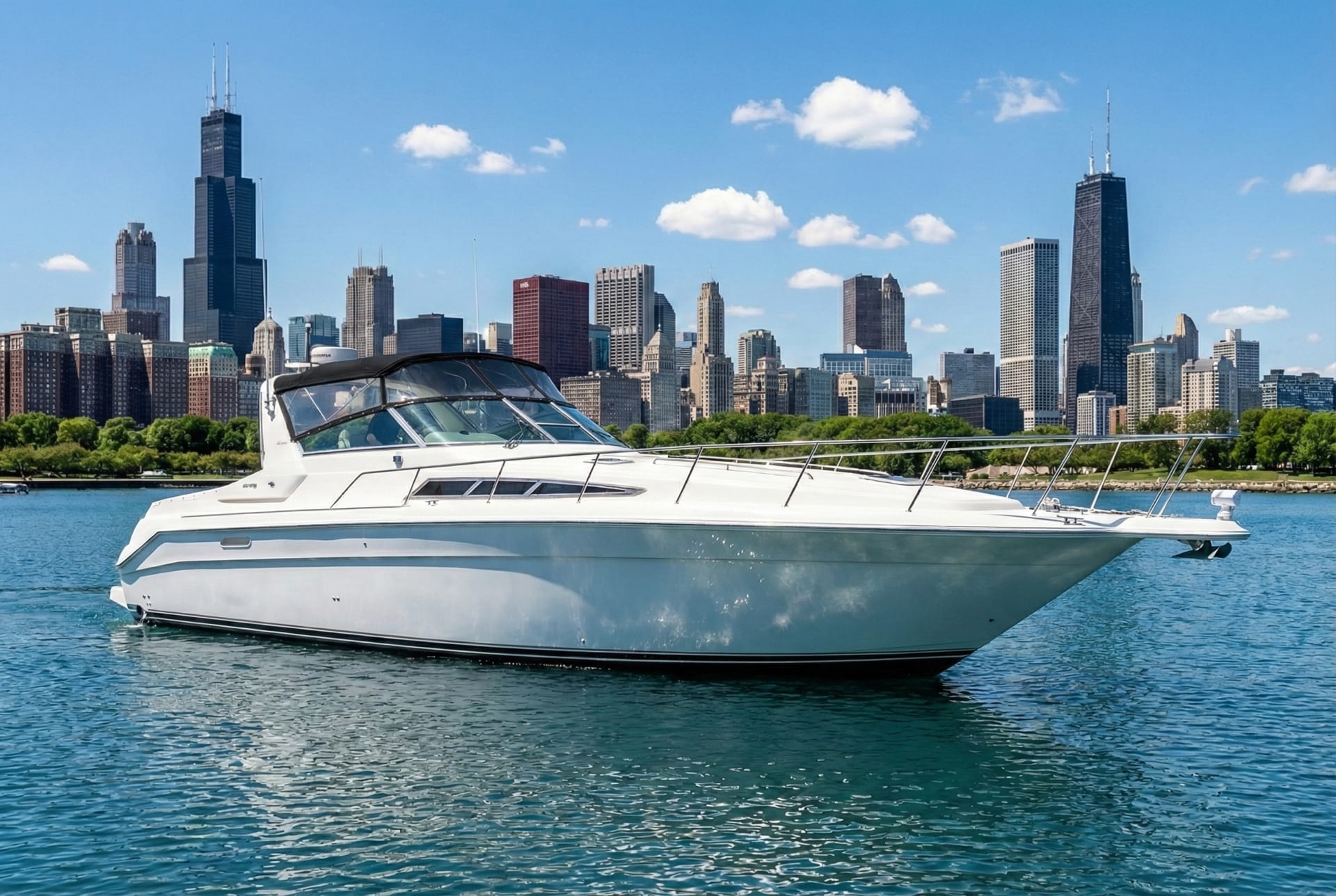 rent a 50ft Sea Ray Sundancer Yacht for a luxury boat rental in chicago
