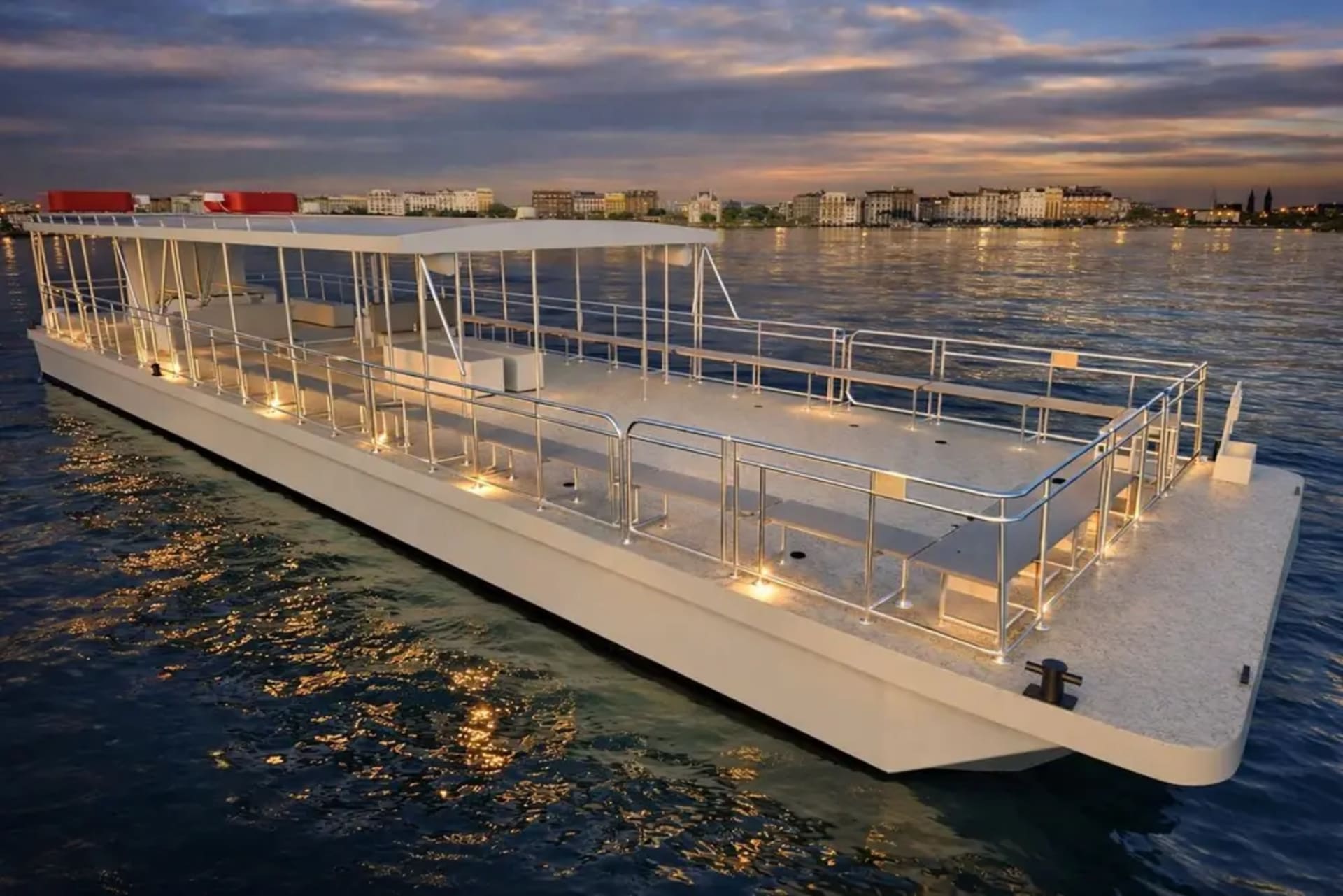 rent a 75ft Power Catamaran for a luxury boat rental in chicago