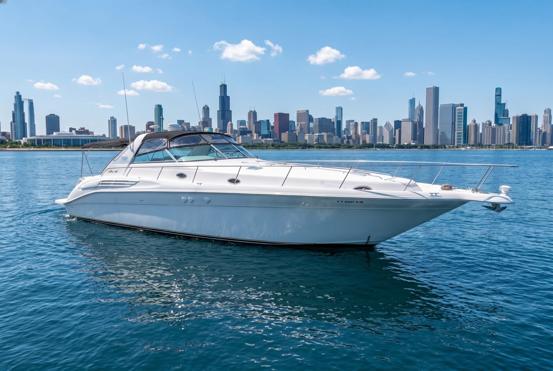 rent a 52ft Sea Ray Sundancer Yacht for a luxury boat rental in chicago