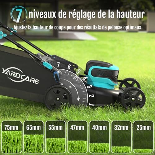 Vue 2 de Yardcare Tondeuse Gazon Batteriemax