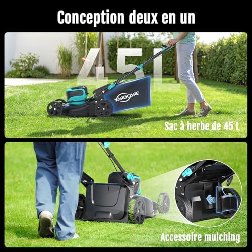 Vue 5 de Yardcare Tondeuse Gazon Batteriemax