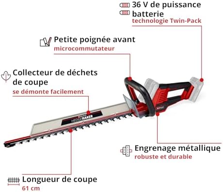 Vue 3 de Einhell Taillehaies Sans Fil