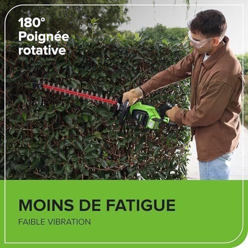 Vue 5 de Greenworks Taillehaie Sans Fil