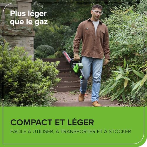 Vue 6 de Greenworks Taillehaie Sans Fil
