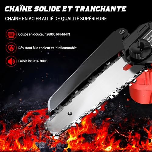 Vue 2 de Mini Tronconneuse Batterie
