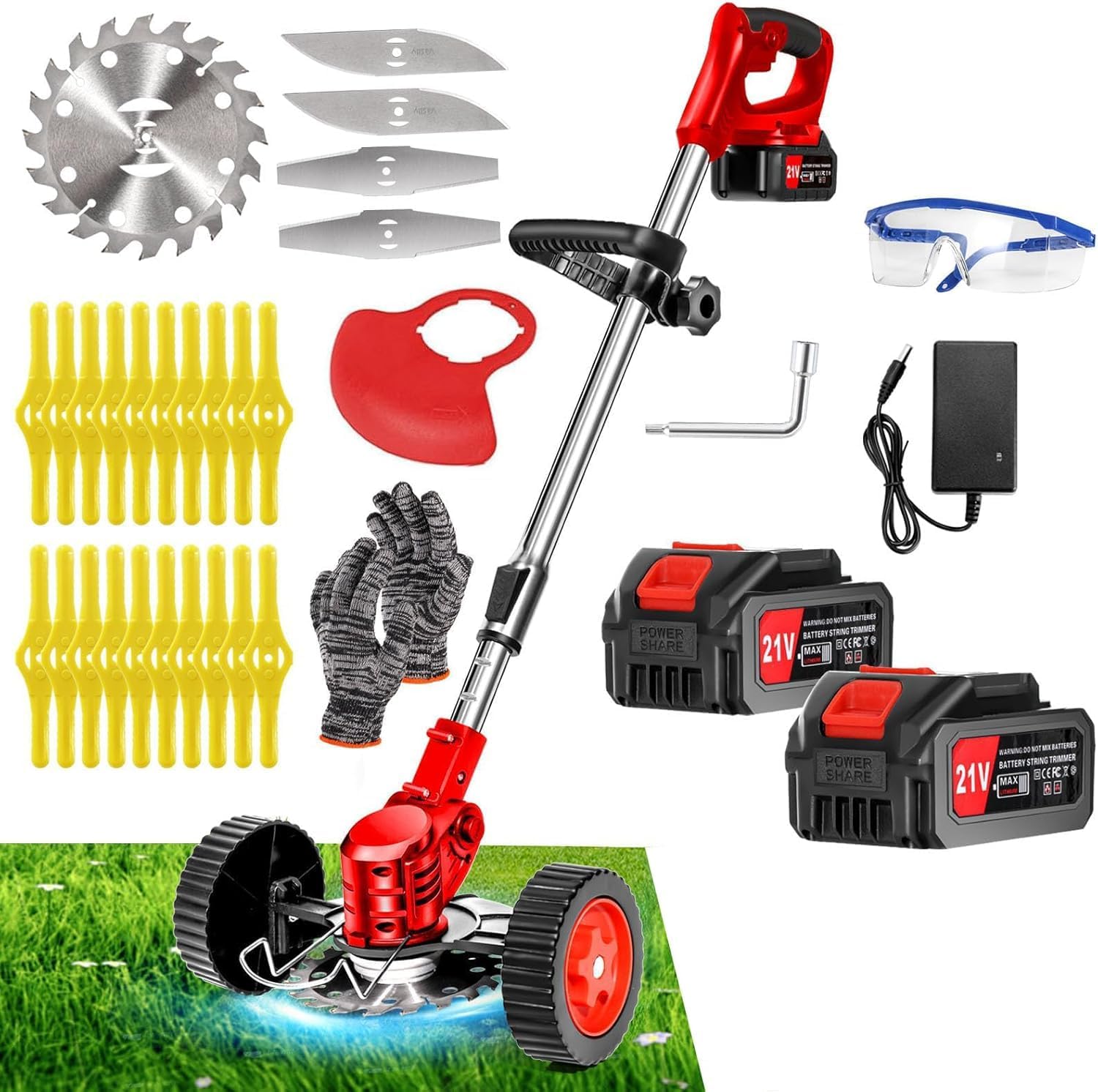 Xbzzgmg Debroussailleuse Electrique Sans