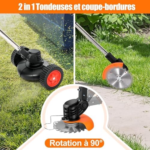 Vue 3 de Debroussailleuse Electrique Sans Filv
