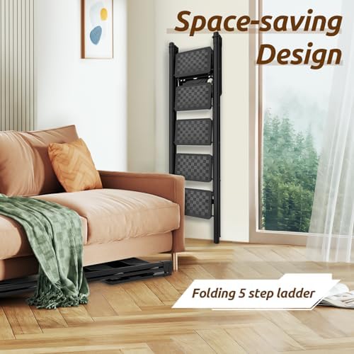 Vue 4 de Hbtower Escabeau Marches Pliable