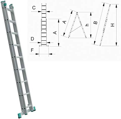 Vue 3 de Echelle Transformable Plans Coulissante