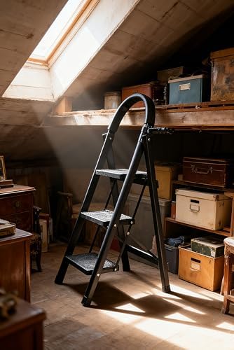 Vue 3 de Escabeau Marches Pliable Marche