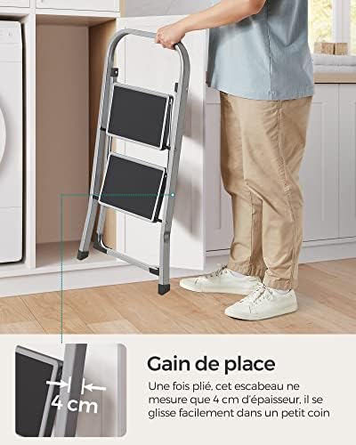 Vue 3 de Songmics Marchepied Marches Pliable