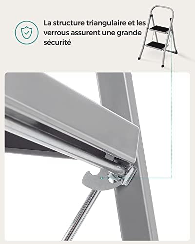 Vue 4 de Songmics Marchepied Marches Pliable