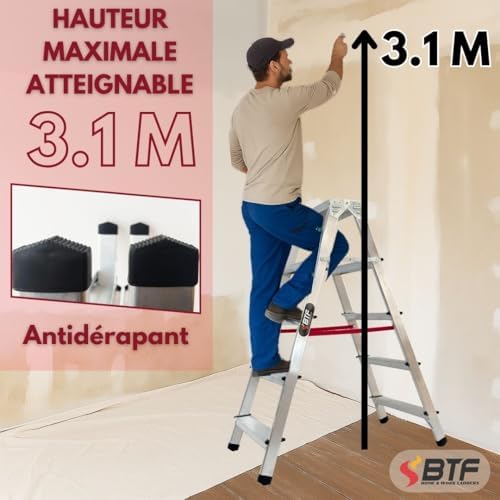 Vue 2 de Btf Escabeau Pliable Marches
