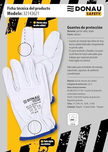 Vue 6 de Donau Safety Gants De