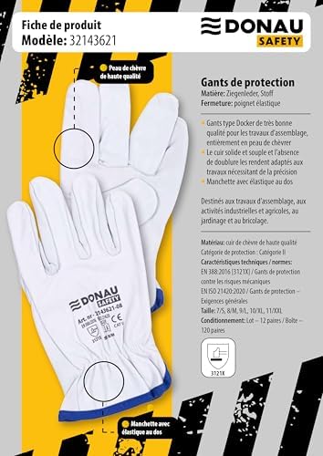 Vue 7 de Donau Safety Gants De