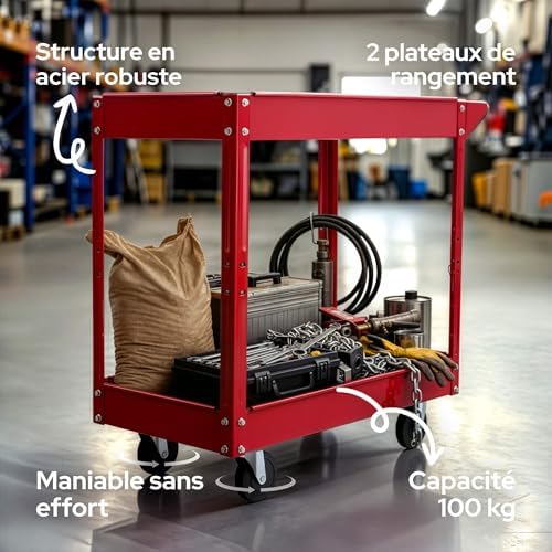 Vue 2 de Arebos Chariot Servante Datelier