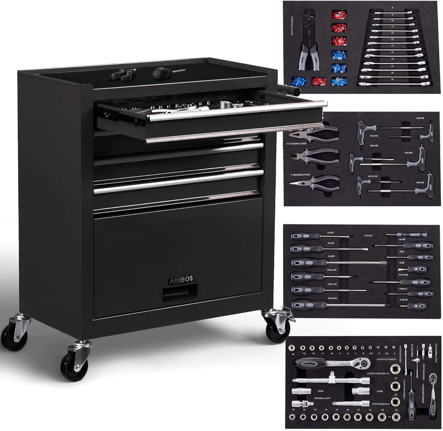 Arebos Chariot Datelier Avec
